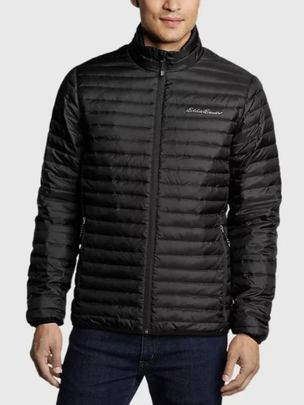 Eddie Bauer Men's Black EB650PF Down Lightweight Puffer Jacket Size Small